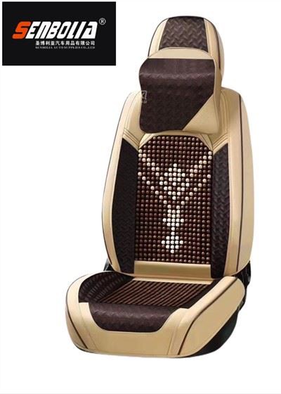 Coussin de siège de voiture universel en perles de bois